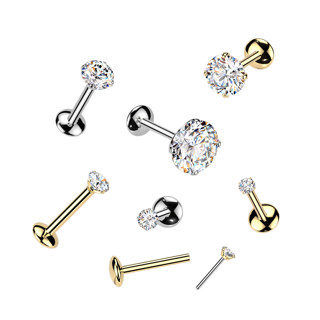 Essential Mini Stud - 24K Gold PVD - 3mm (Flat Back Titanium)