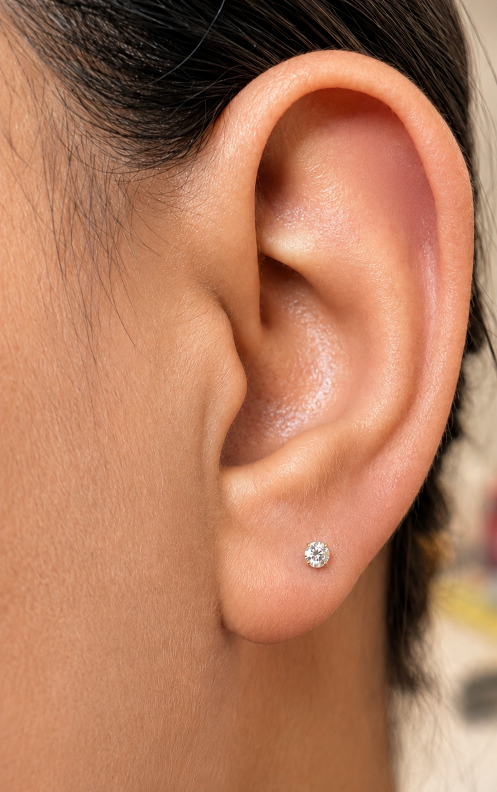 Essential Mini Stud - 24K Gold PVD - 3mm (Flat Back Titanium)