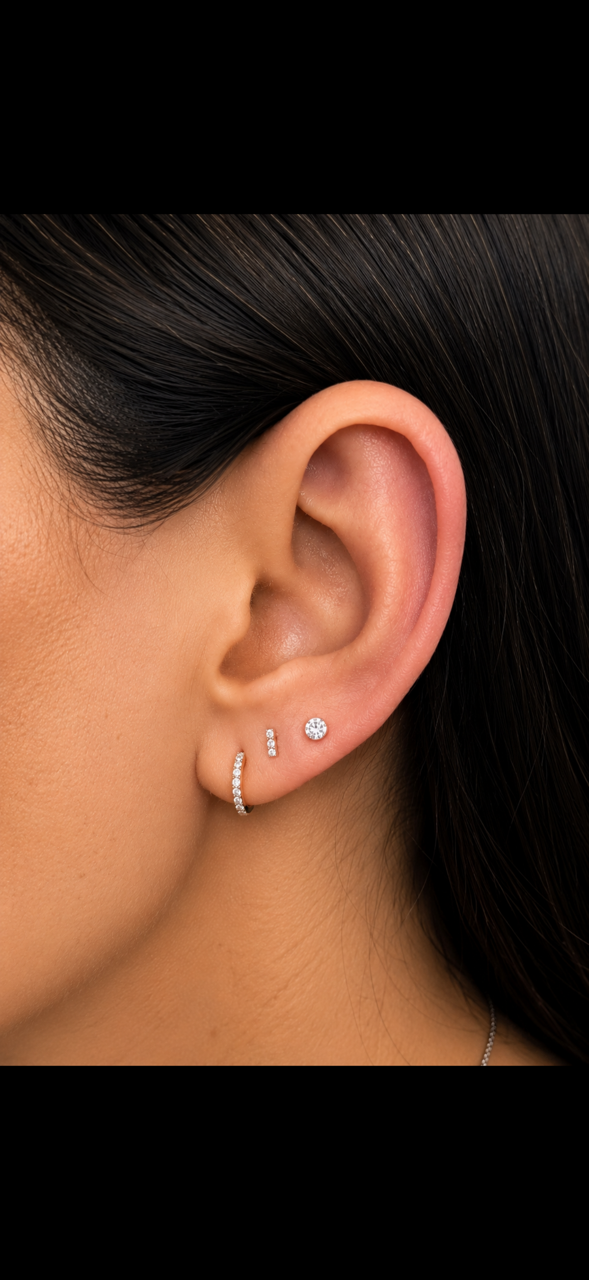Essential Mini Stud - 3mm Moissanite / 24k Gold PVD Titanium
