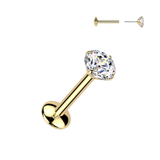 Essential Mini Stud - 24K Gold PVD - 3mm (Flat Back Titanium)